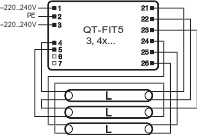 OSRAM OSRAM QT FIT5 voorschakelapparaat 28x40cm - IP20
