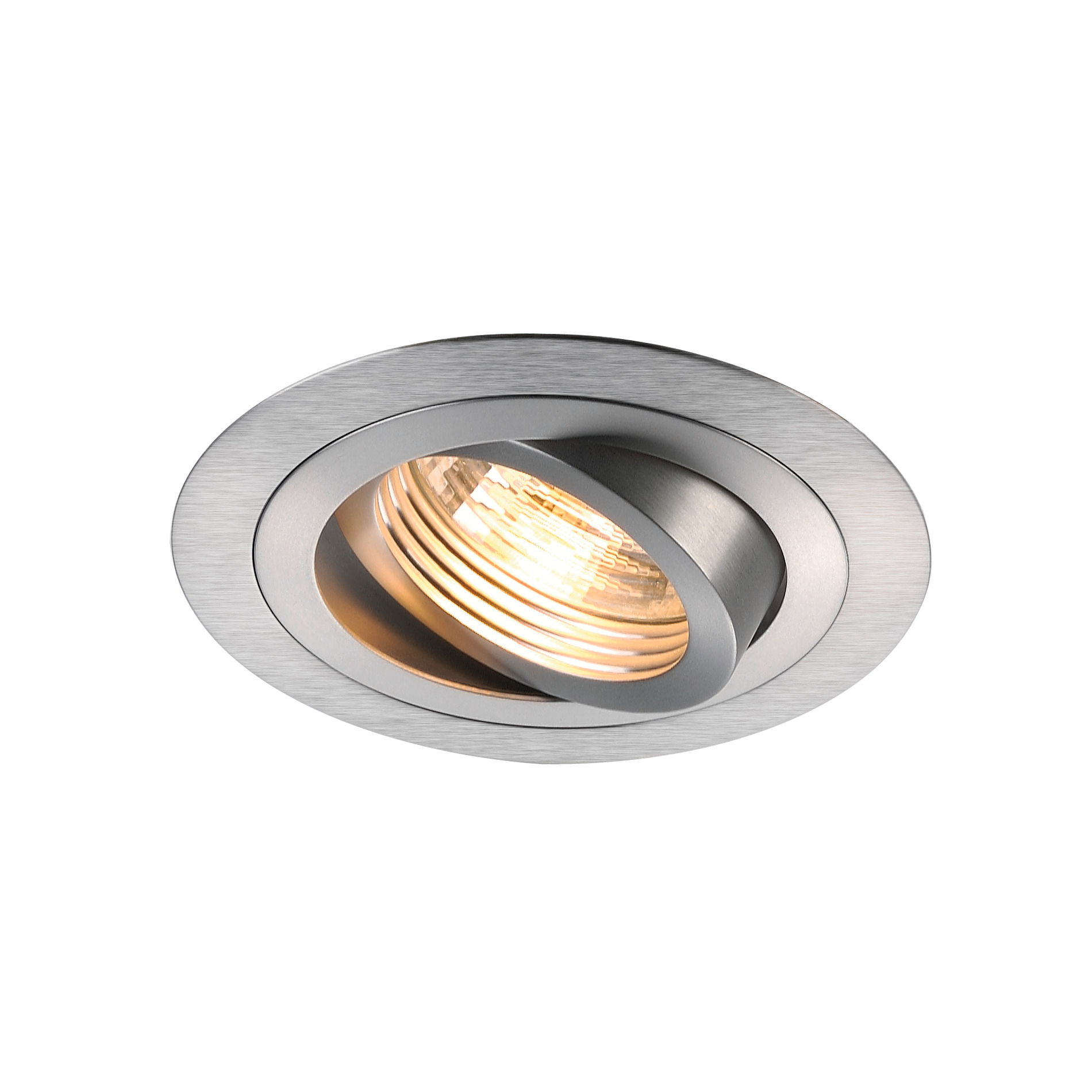SLV SLV new tria 78 I CS QPAR51 DL alu roun GU10 ROUND ALUMINIUM inbouwspot 11x93cm - 50W - IP20