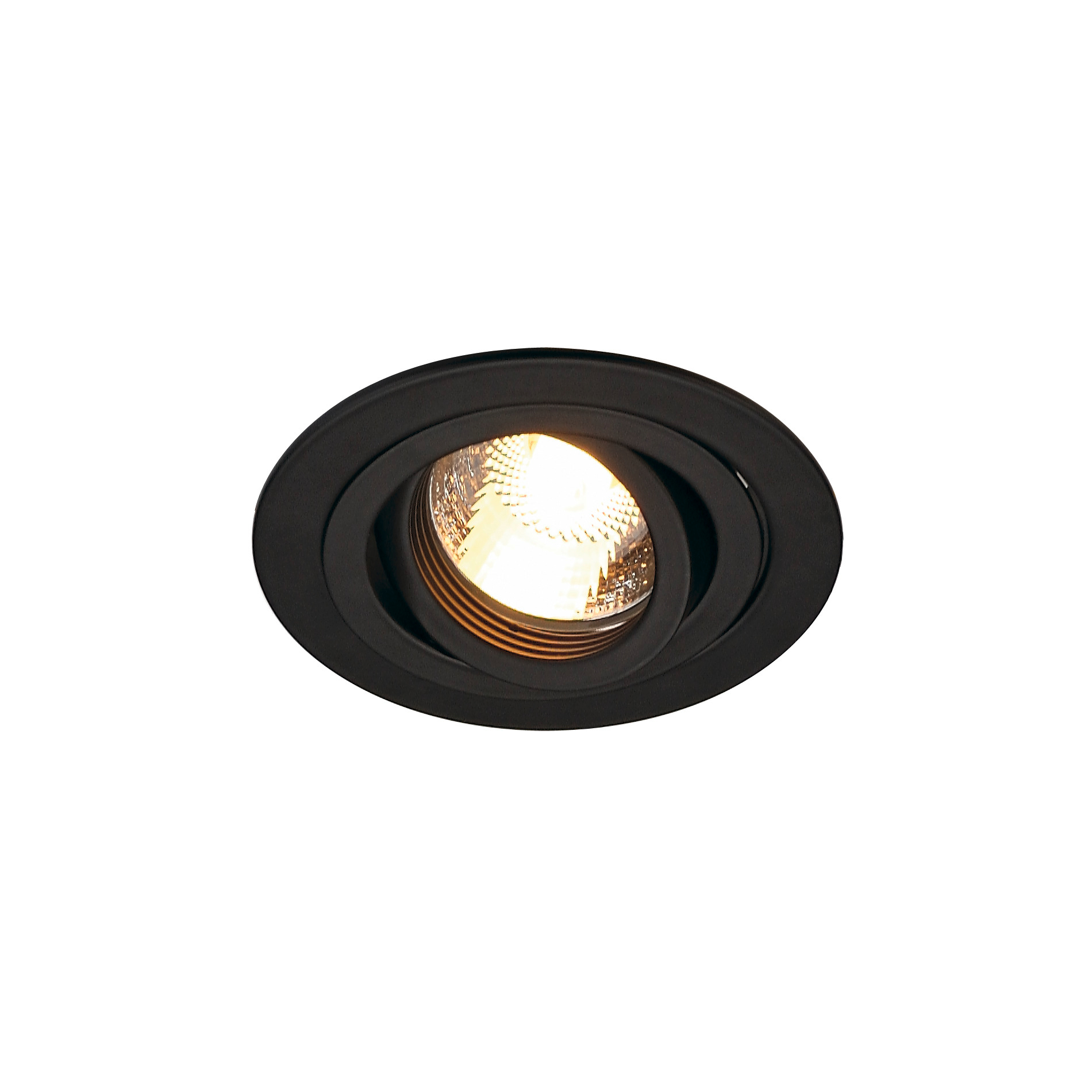 SLV SLV NEW TRIA GU10 ROUND downlight mat zwart - 50W - IP20