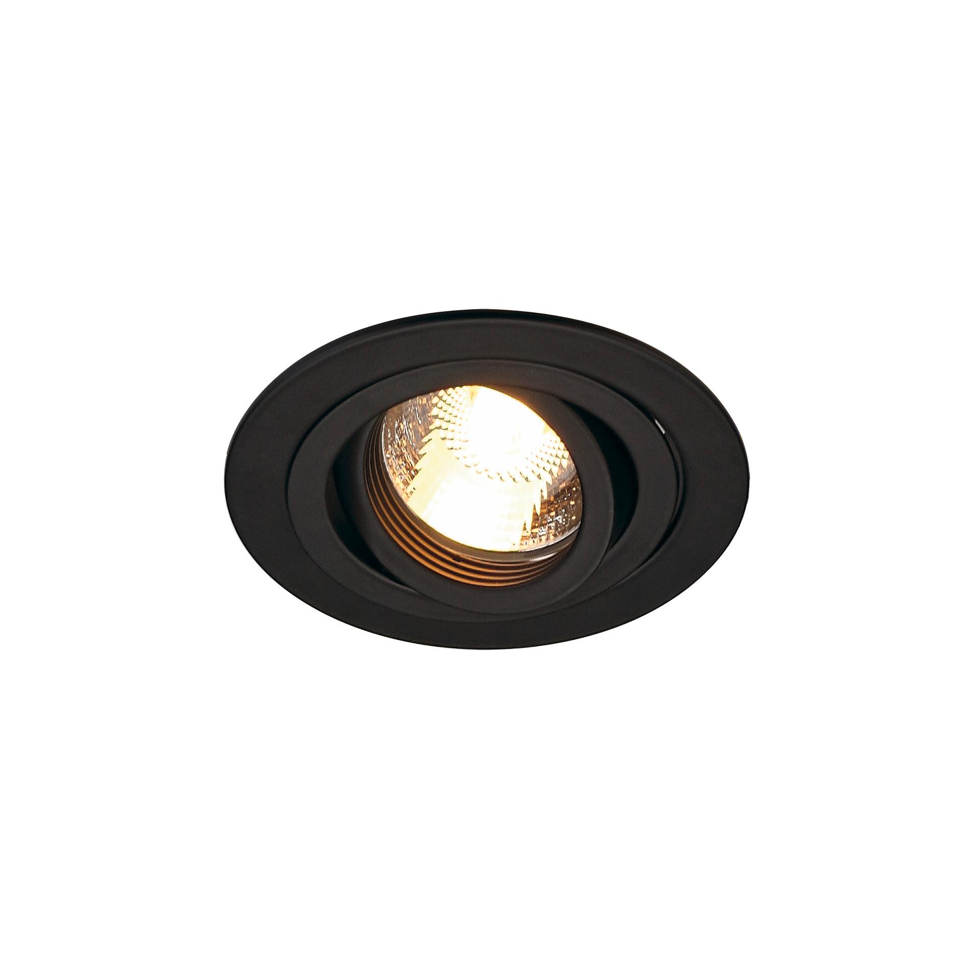 SLV NEW TRIA GU10 ROUND downlight mat zwart - 50W - IP20