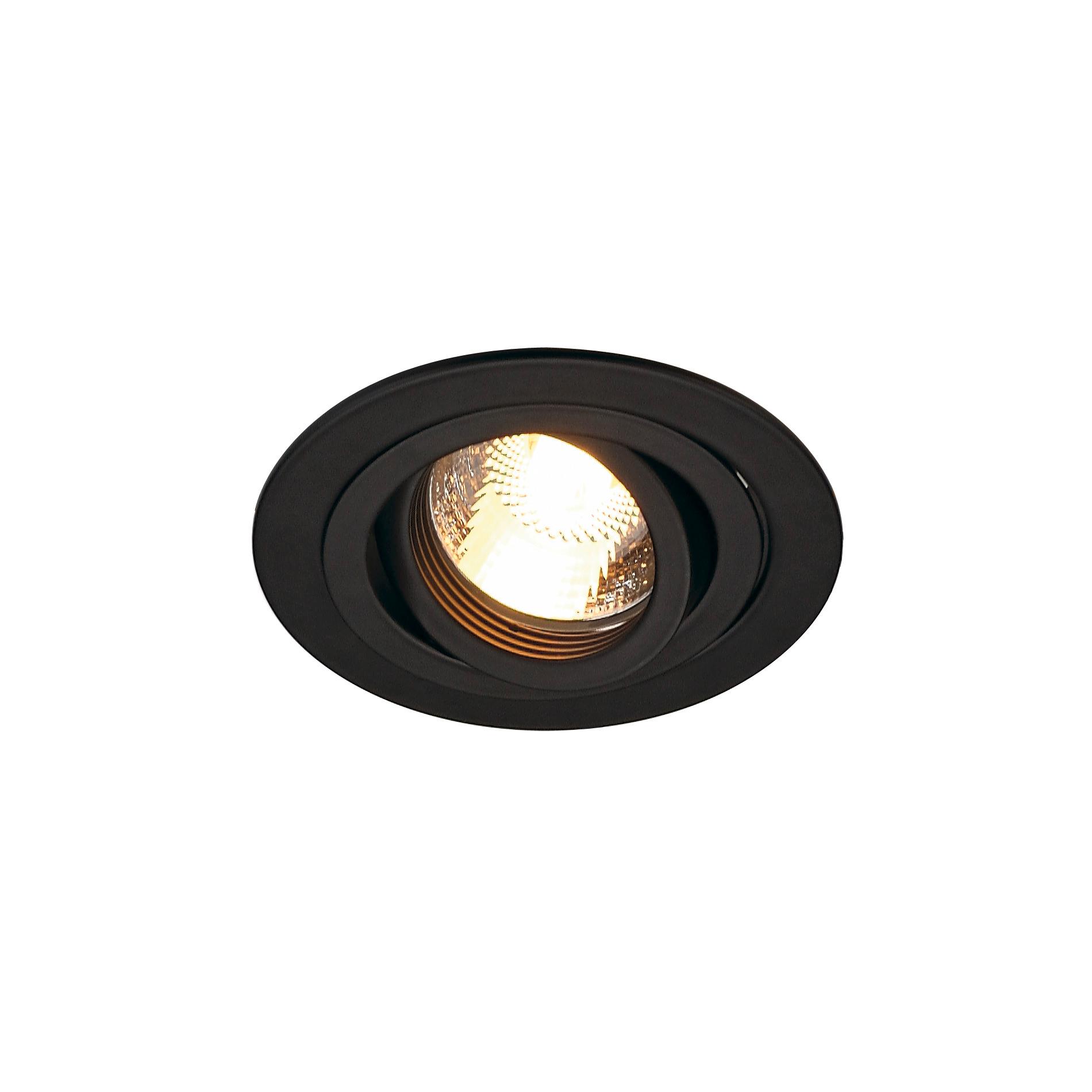 SLV new tria 78 I LS QPAR51 DL black ro GU10 inbouwspot 12x93cm - 50W - IP20