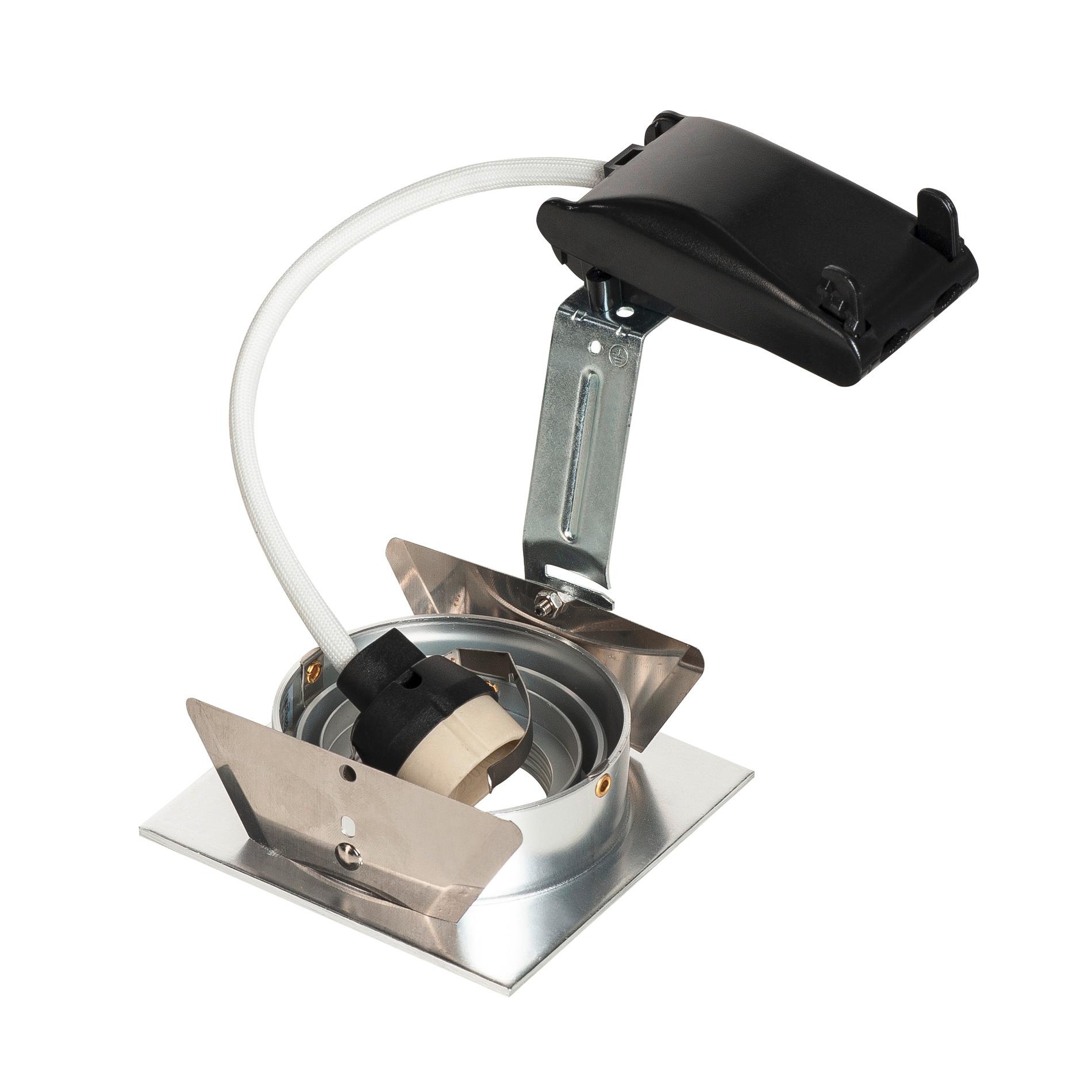 SLV NEW TRIA I GU10 downlight vierkant geborsteld aluminium - 50W - IP20