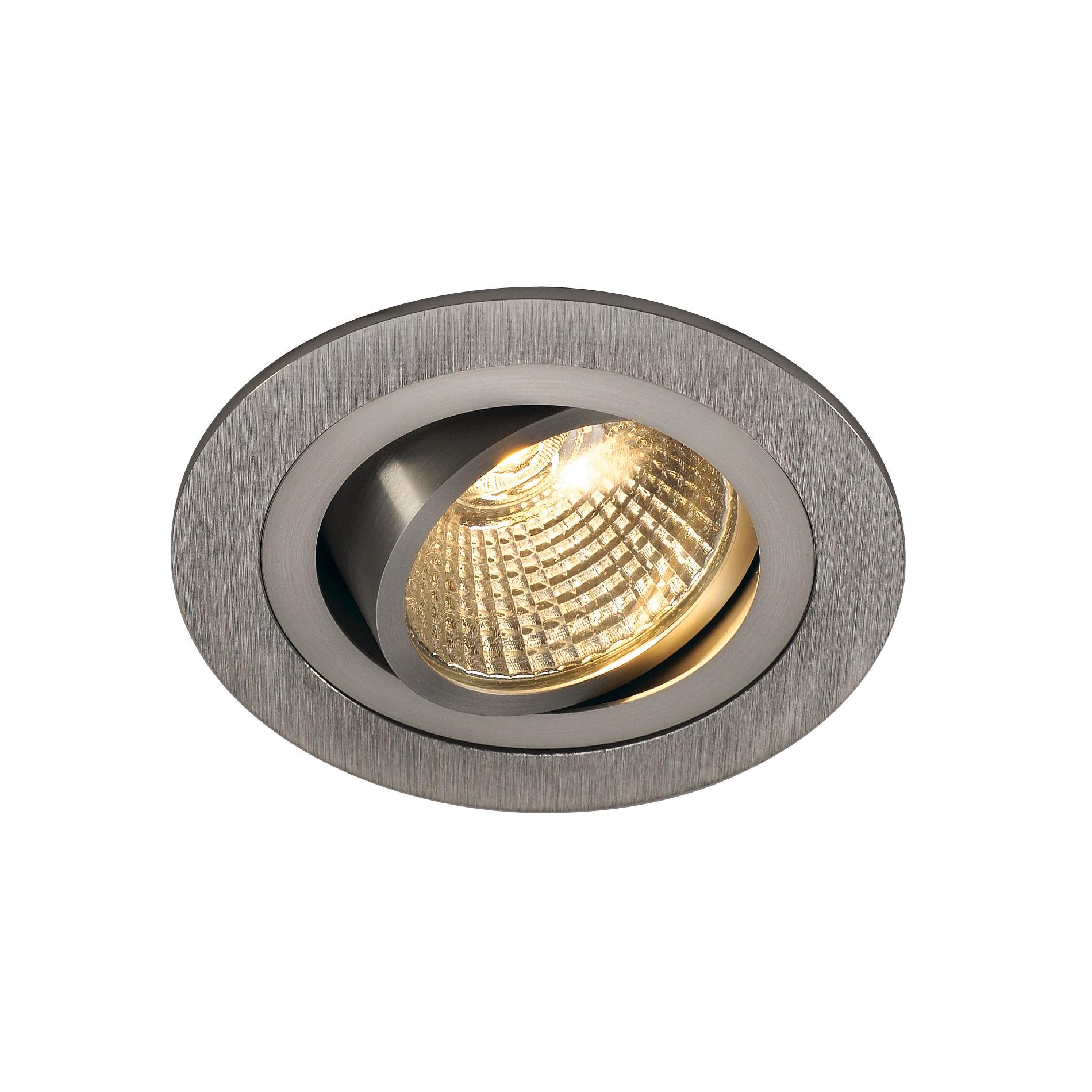 SLV new tria 77 I DL alu round inbouwspot voor laag plafond - 700lm - 8W - 3000K - IP20