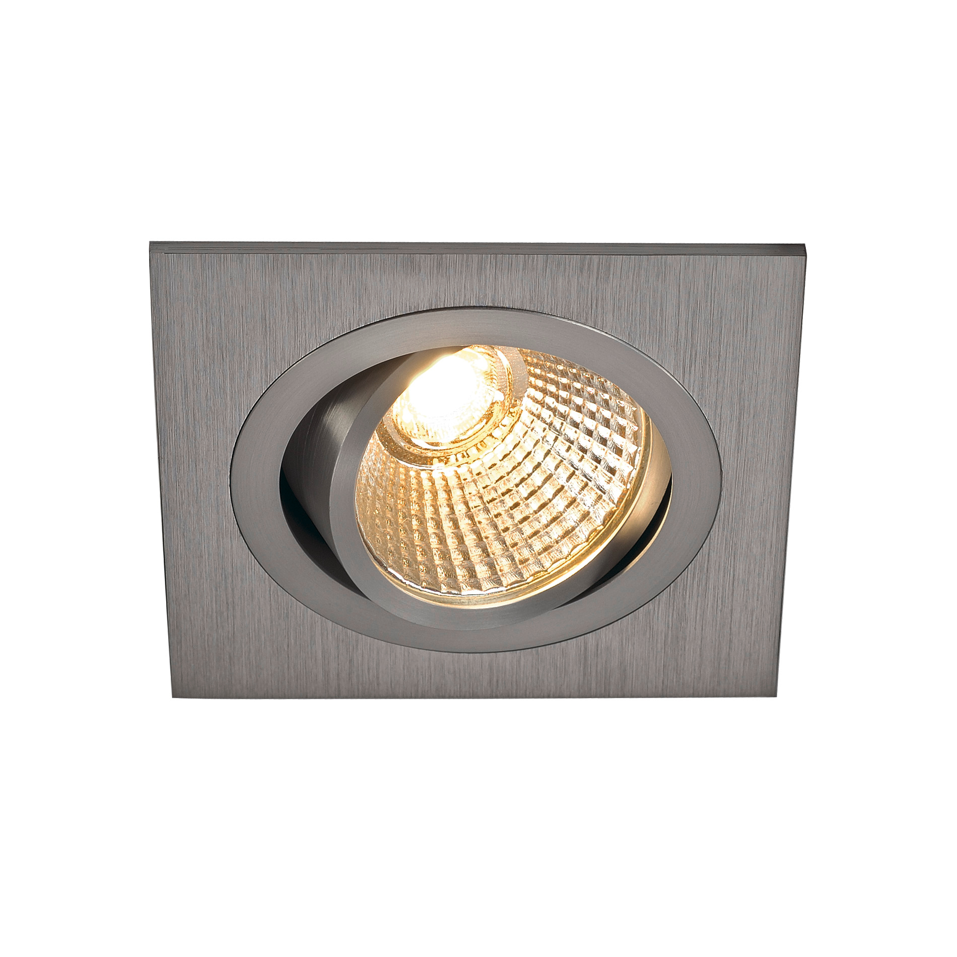 SLV SLV new tria 77 CS DL alu square inbouwspot voor laag plafond - 700lm - 8W - 3000K - IP20