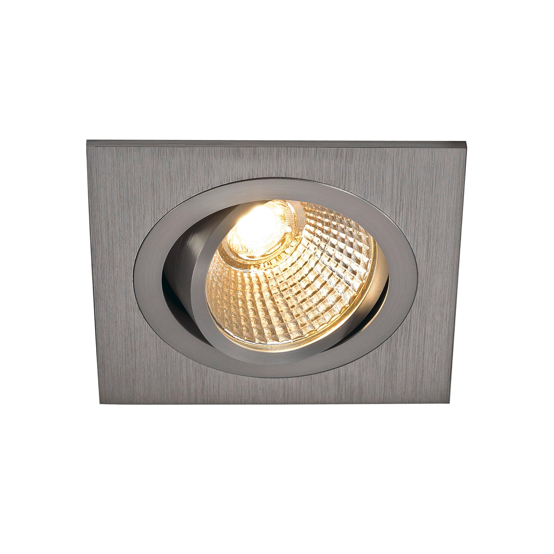 SLV new tria 77 CS DL alu square inbouwspot voor laag plafond - 700lm - 8W - 3000K - IP20