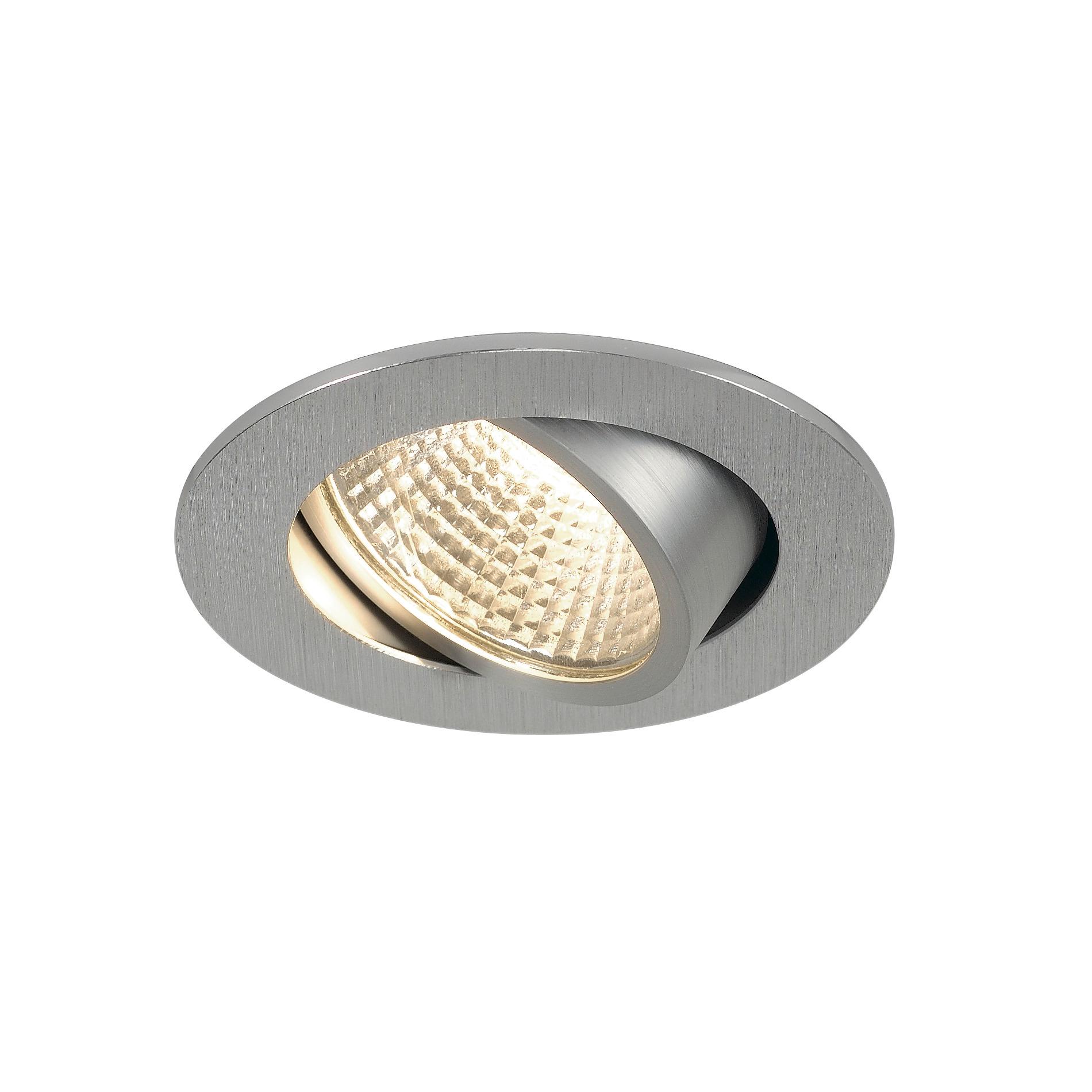 SLV new tria 68 I CS DL alu round inbouwspot voor laag plafond - 300lm - 5.3W - 3000K - IP20