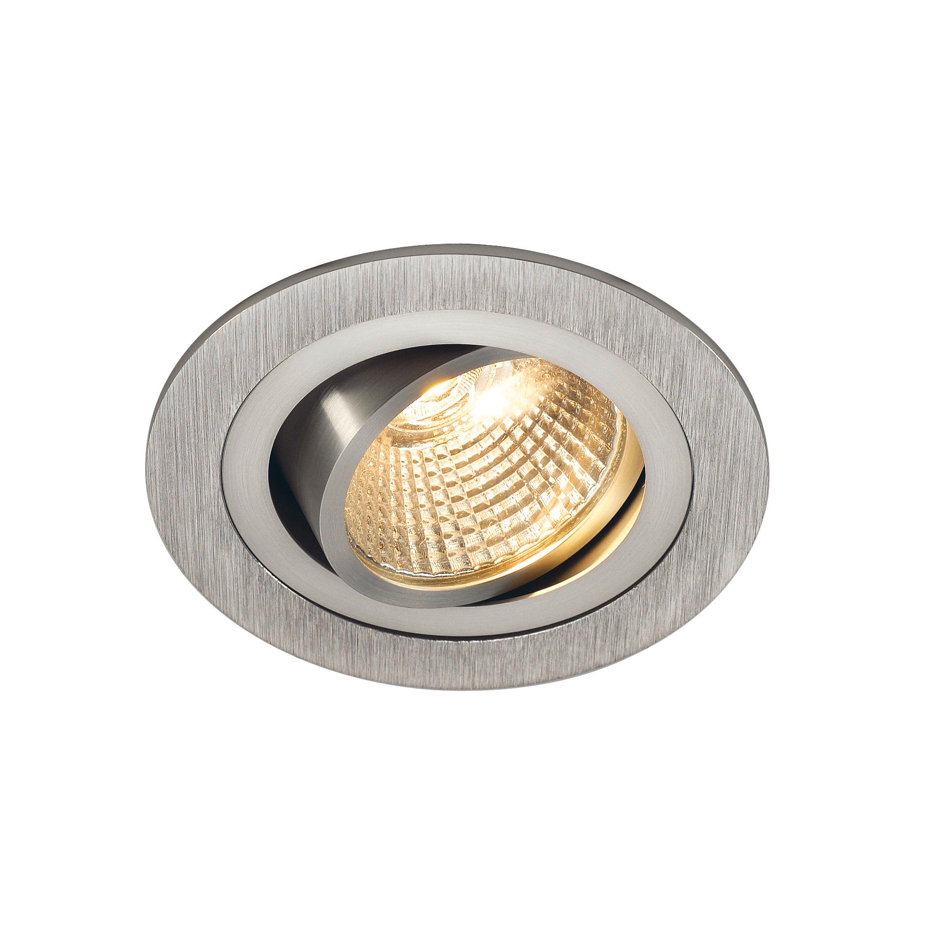 SLV new tria 77 I DL alu round inbouwspot voor laag plafond - 645lm - 8W - 2700K - IP20