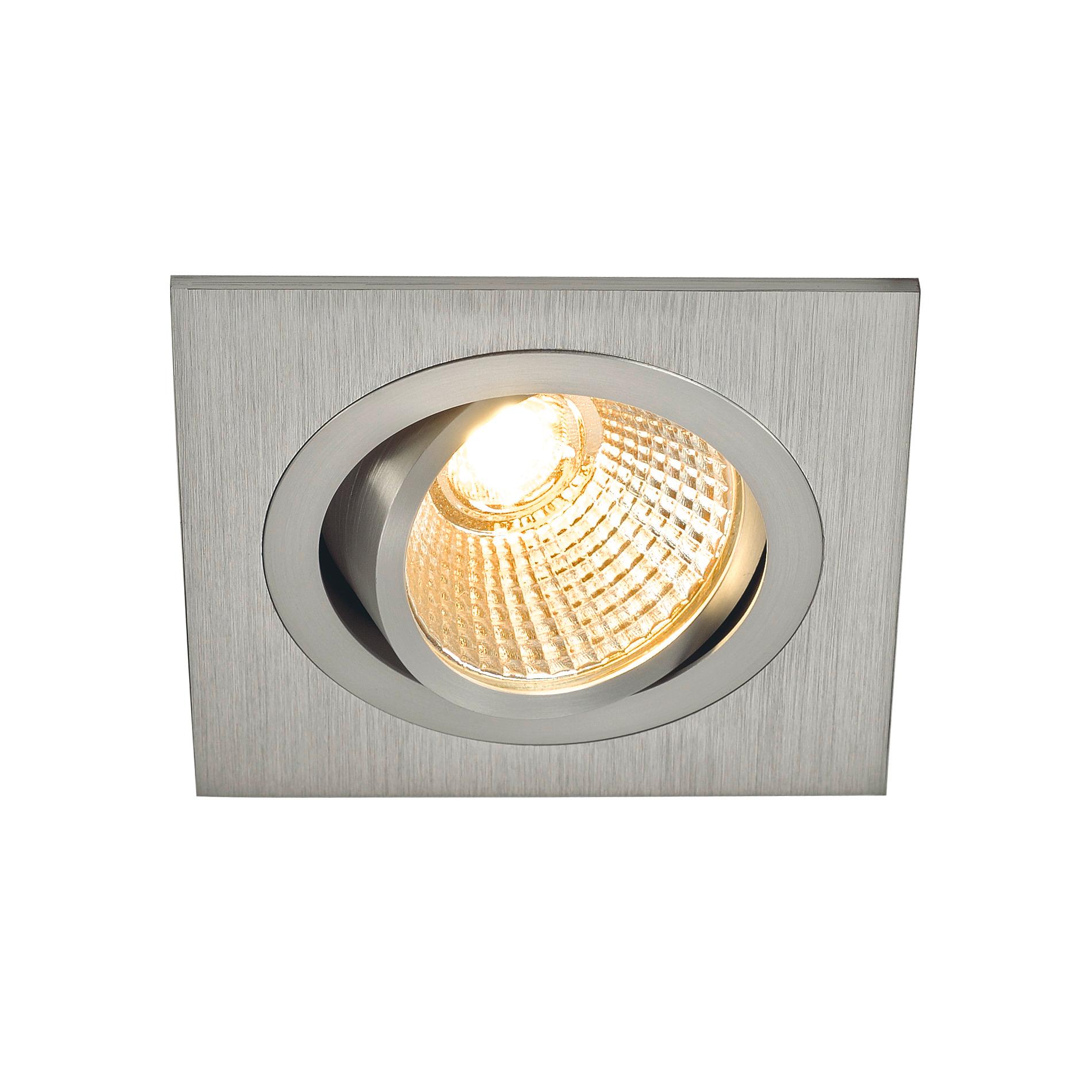 SLV new tria 77 CS DL alu square inbouwspot voor laag plafond 90x90cm - 645lm - 8W - 2700K - IP20