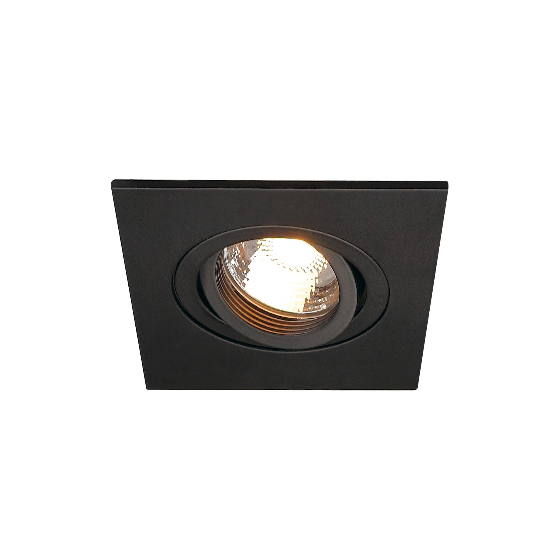 SLV new tria 78 I XL CS QPAR51 DL black GU10 inbouwspot 11x11cm - 50W - IP20