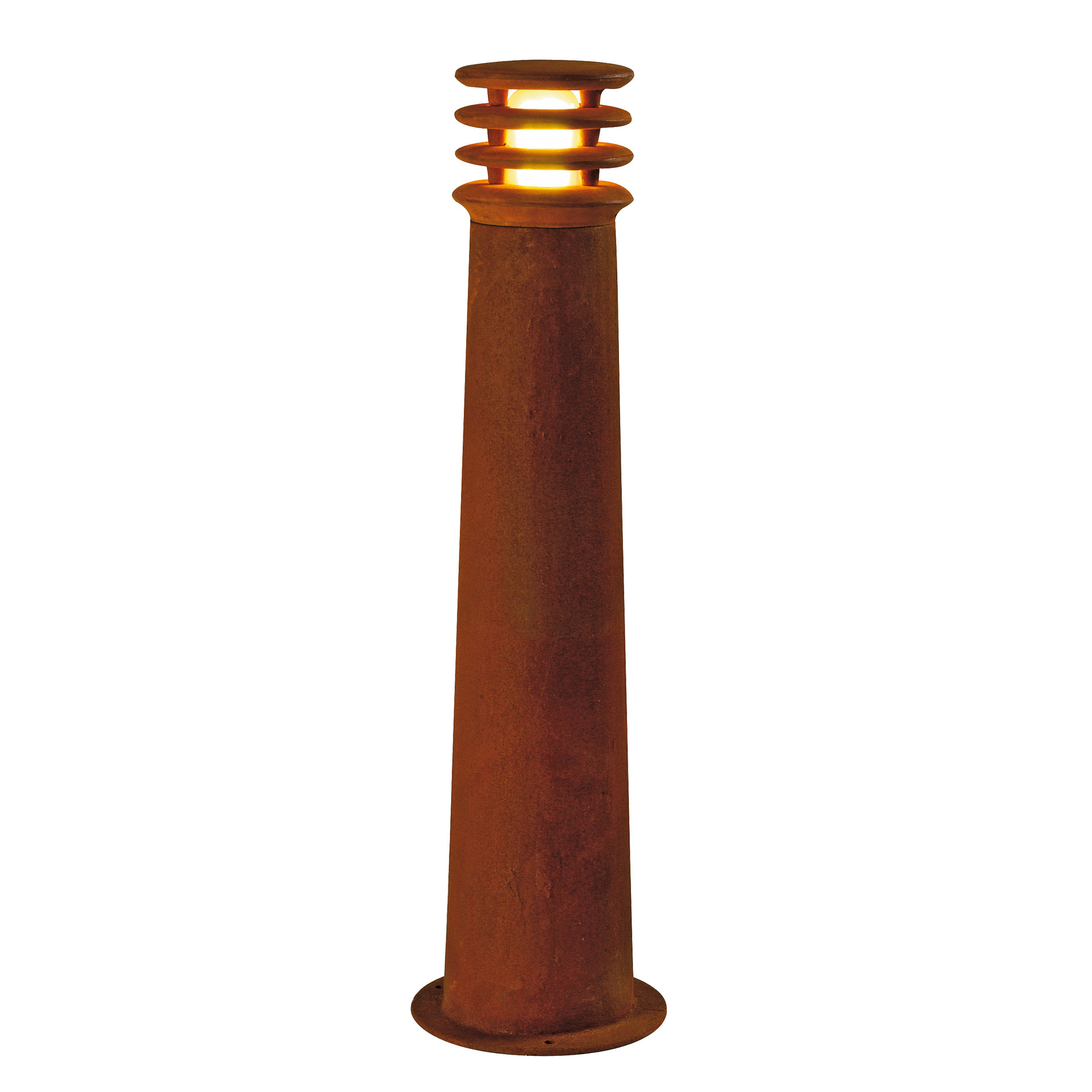 SLV SLV RUSTY ROUND 70 FL rust LED niet uitwisselbaar - 70lm - 9W - 3000K - IP55 - 70x19cm
