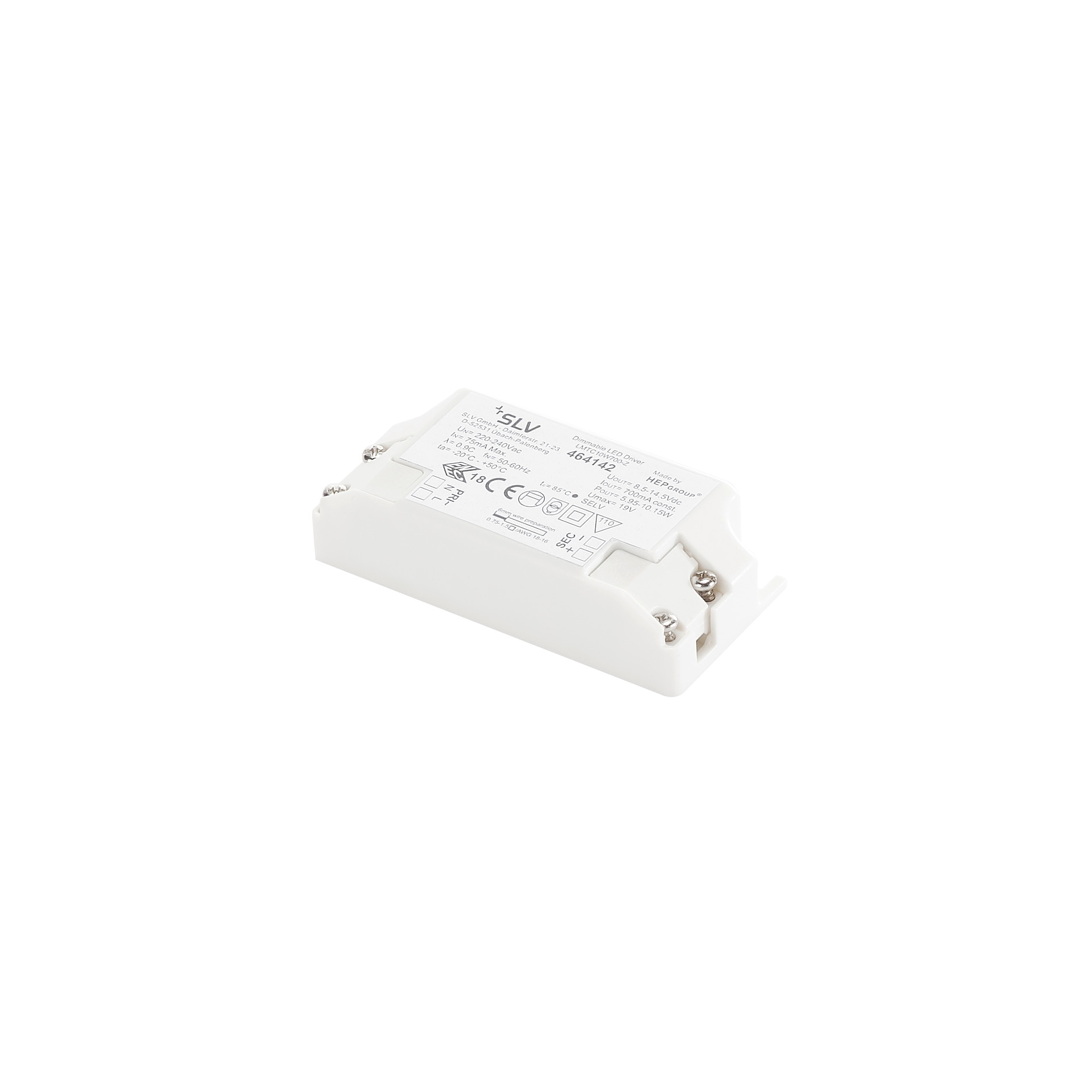 SLV SLV LED Driver 10,5W 700mA dimmable - 85x41cm - IP20