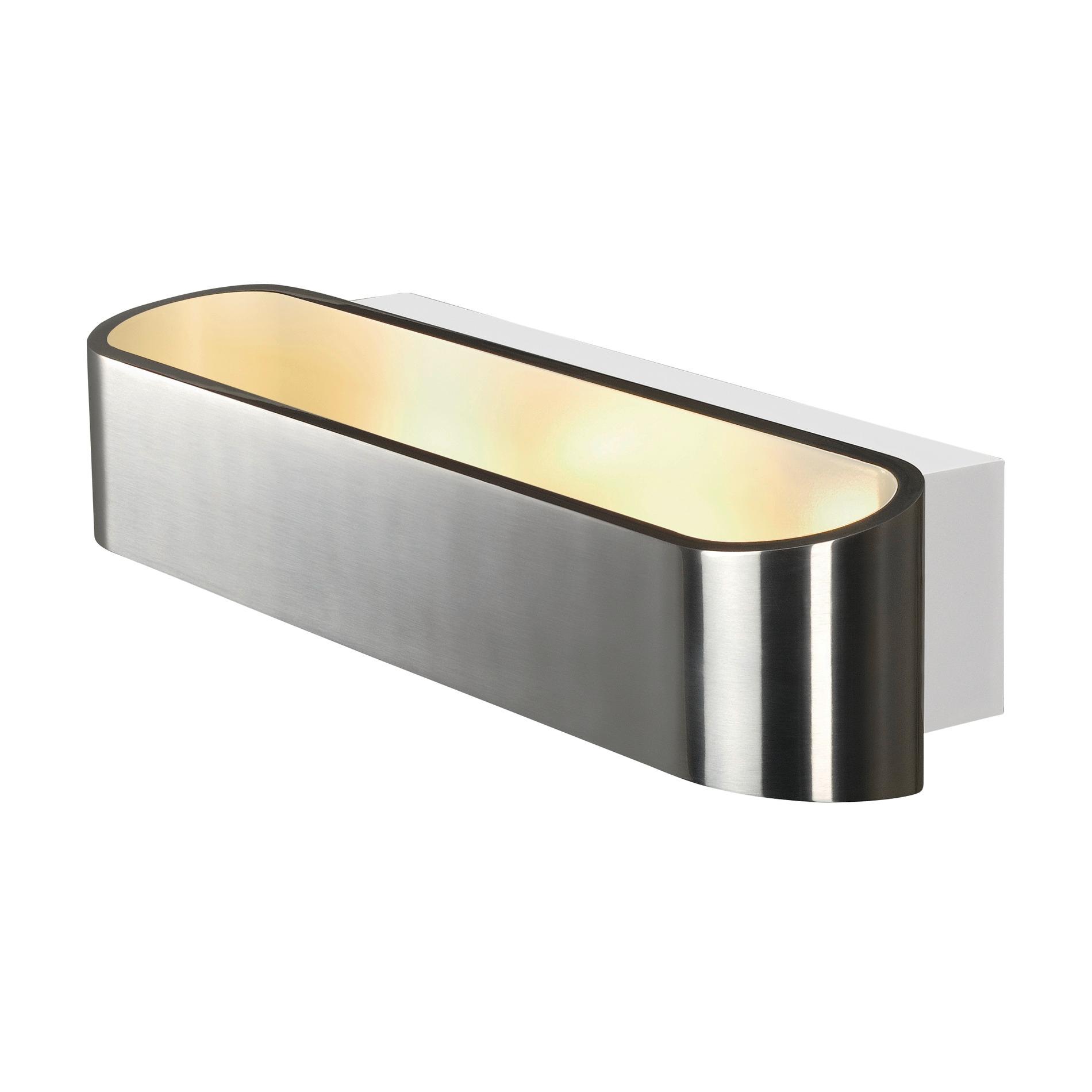 SLV ASSO 300 LED wandlamp geborsteld aluminium/wit 30x70cm - 1340lm - 21W - 2000K - IP20