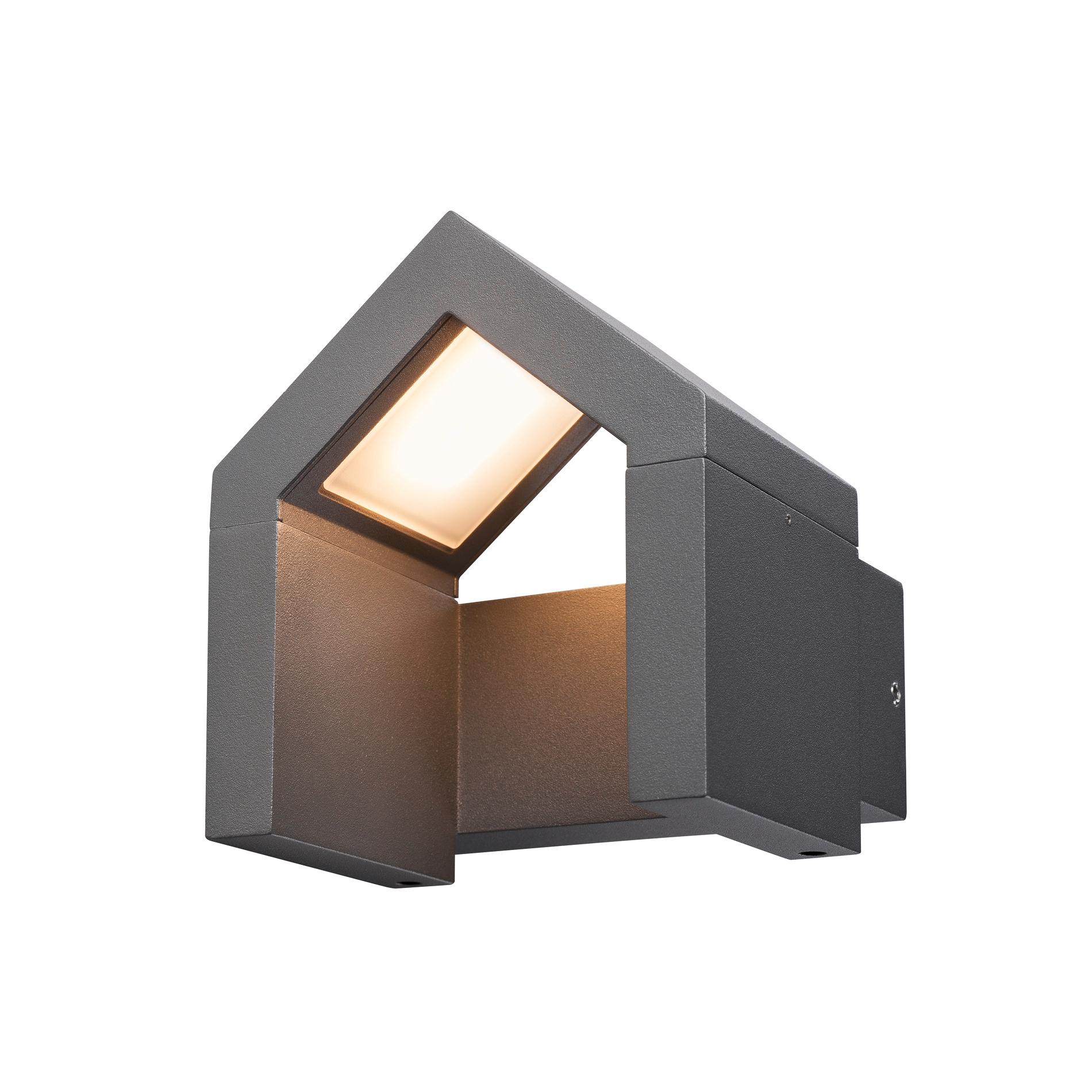 SLV rascali WL anthracite opbouw armatuur - 330lm - 8W - 3000K - IP54
