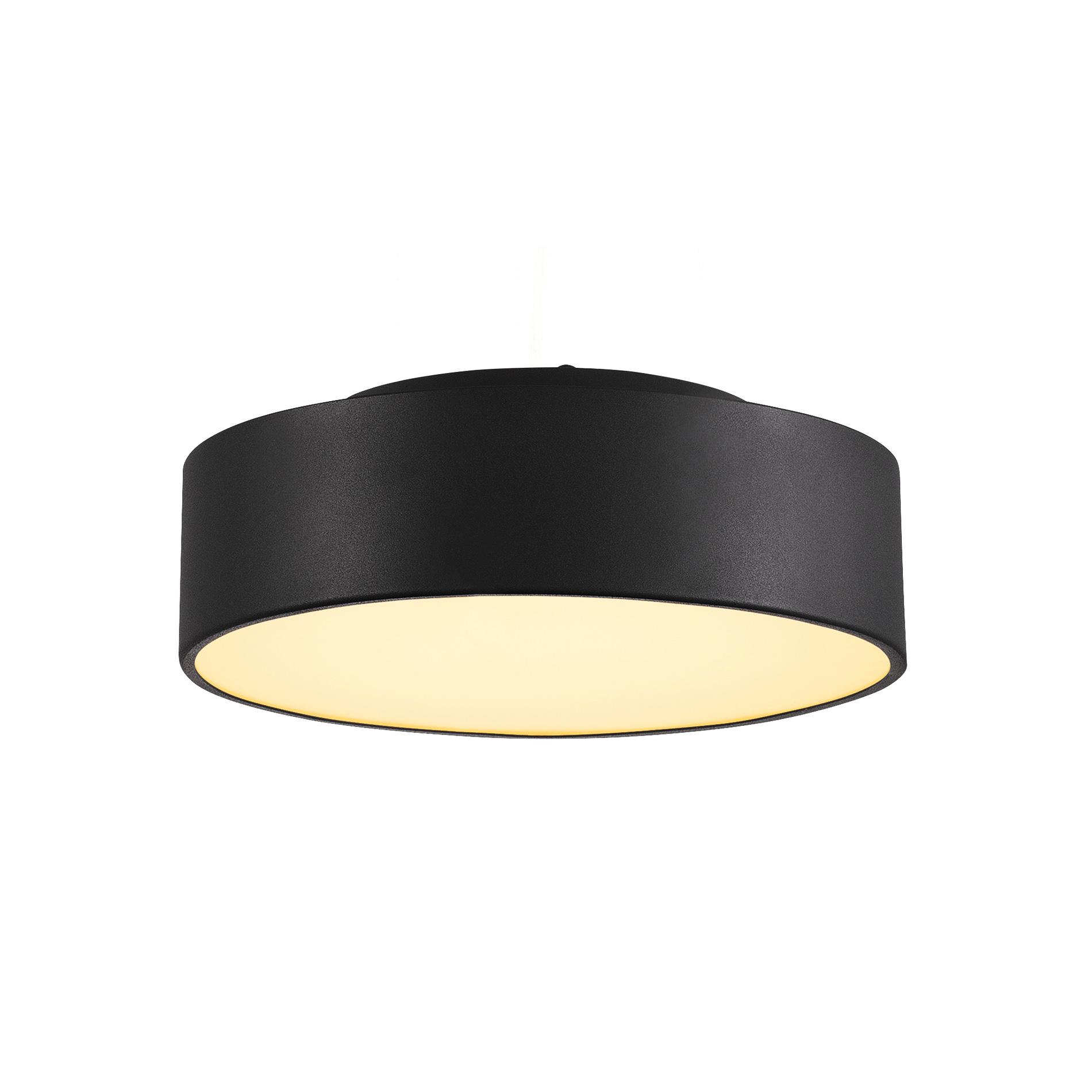 SLV medo 30 CL black armatuur met nood 11x28cm - 1000lm - 15W - 3000K - IP20