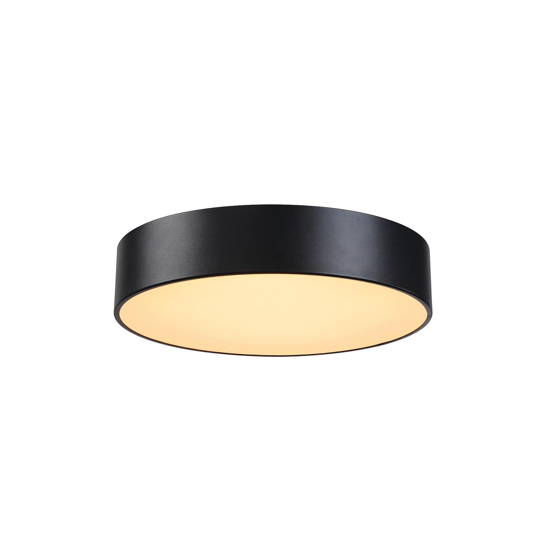 SLV medo 40 CL black armatuur met nood 12x38cm - 2450lm - 28W - 3000K - IP20