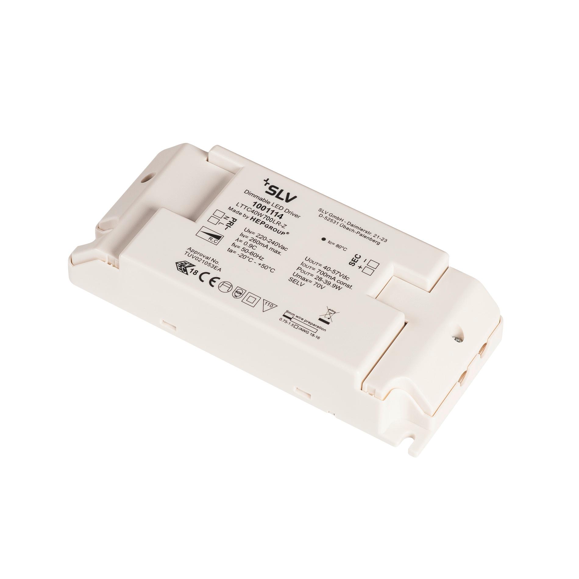 SLV LED Driver 40W 700mA dimmable 15x67cm - IP20