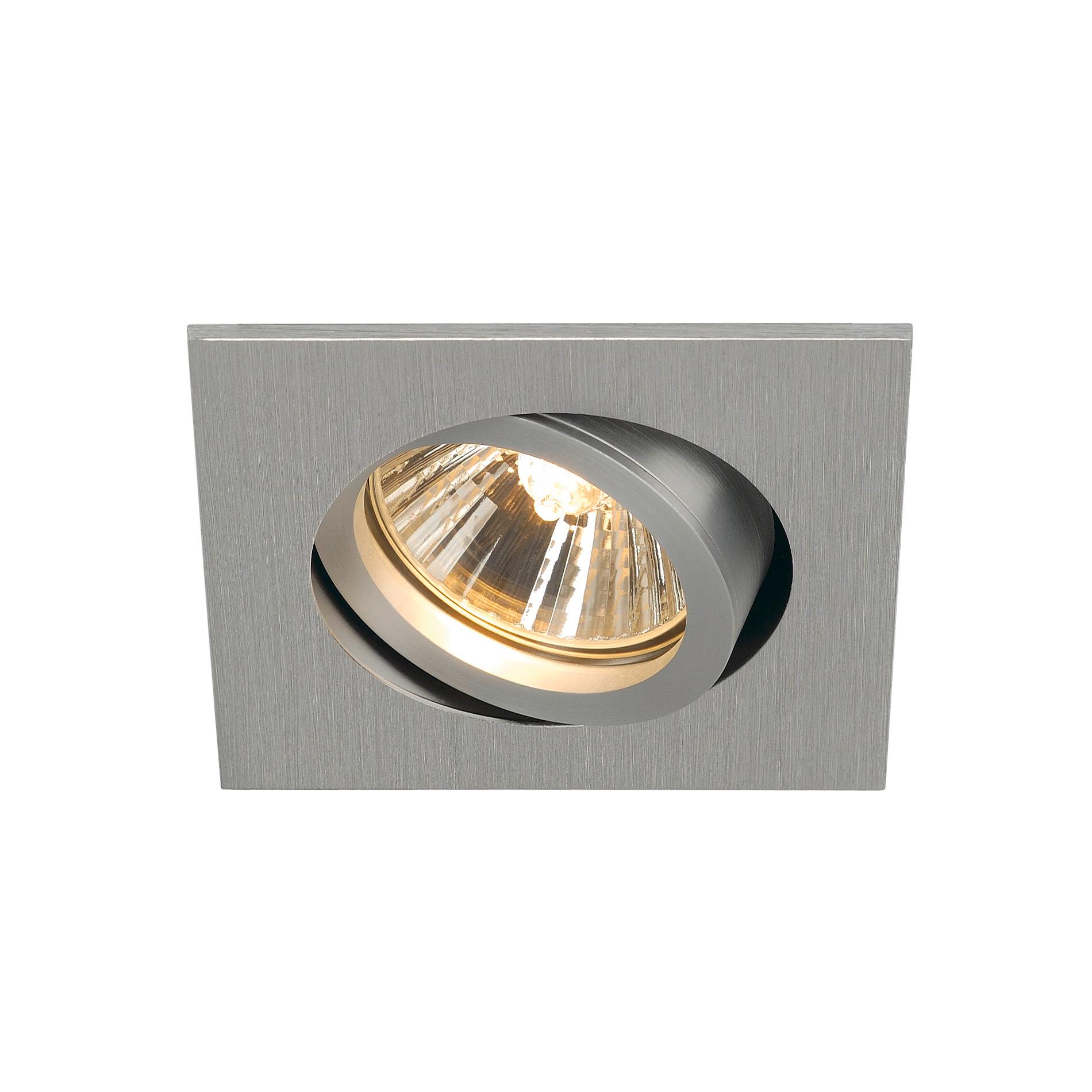 SLV new tria 68 CS/LS QPAR51 DL alu squ GU10 inbouwspot - 50W - IP20