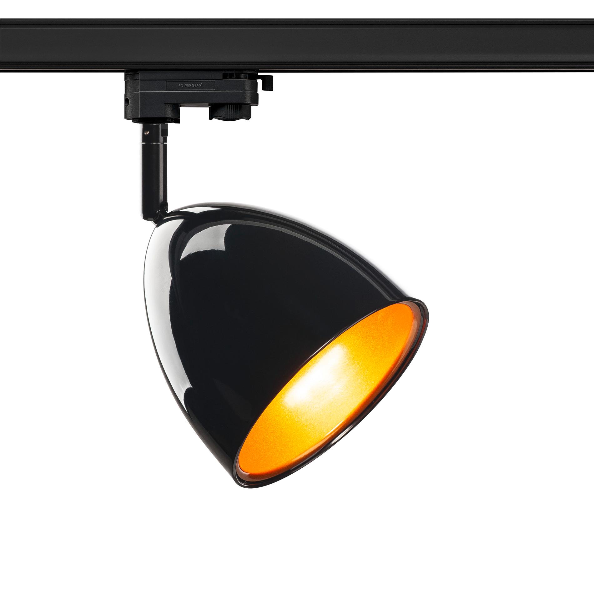 SLV para cone 3~ 14 QPAR51 black/gold ZW/GO GU10 3-F LED uitwisselbaar 23x14cm - 25W - IP20