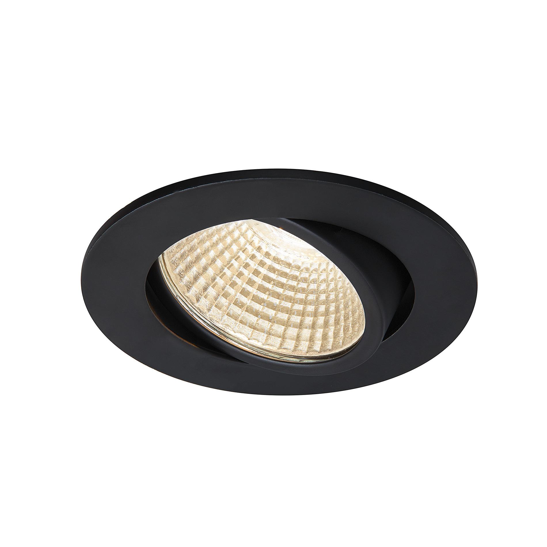 SLV new tria 68 I CS DL black round 300 led niet uitwisselbaar inbouwspot 33x82cm - 300lm - 5.3W -