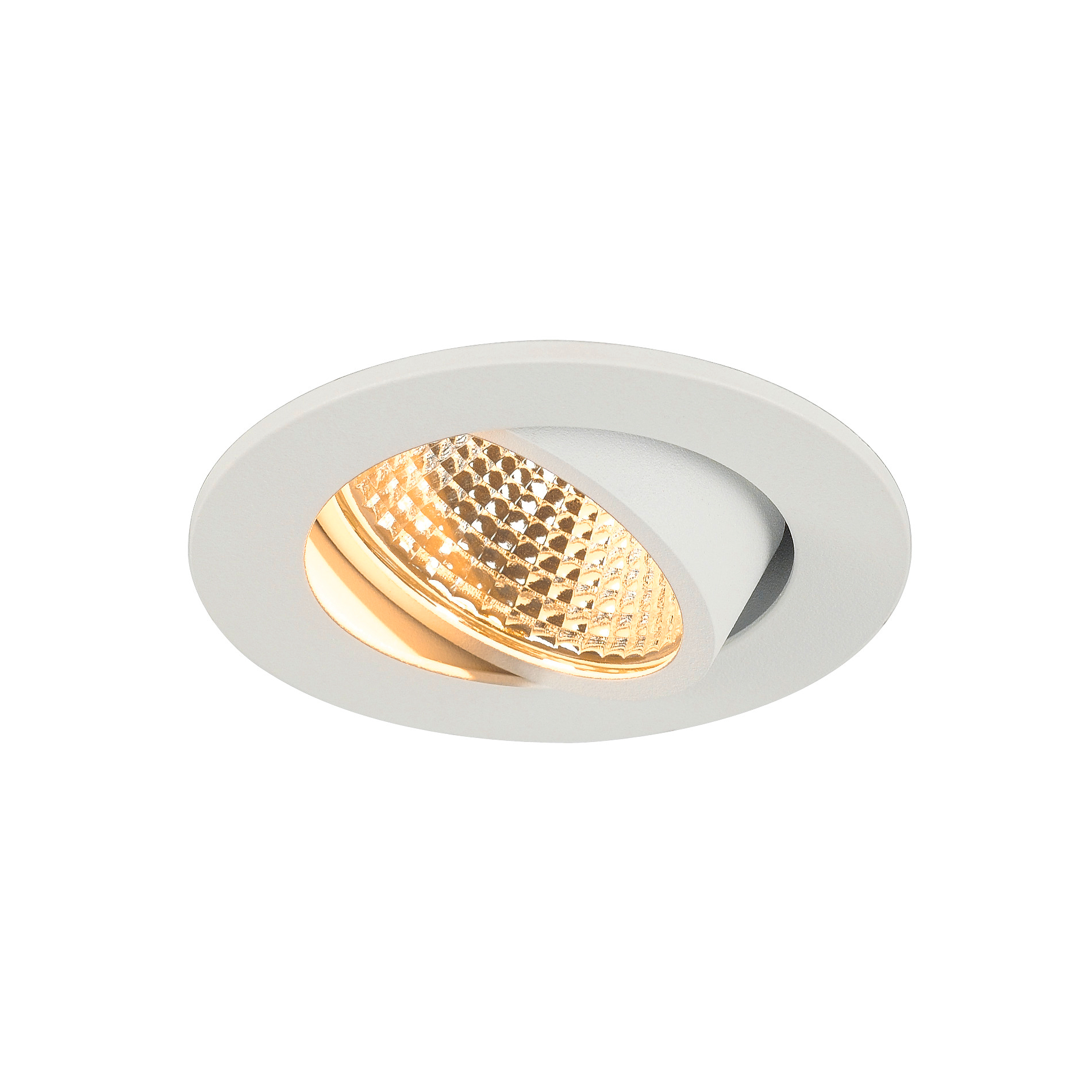 SLV SLV new tria 68 I CS DL white round inbouwspot voor laag plafond 33x82cm - 300lm - 5.3W - 2700K -