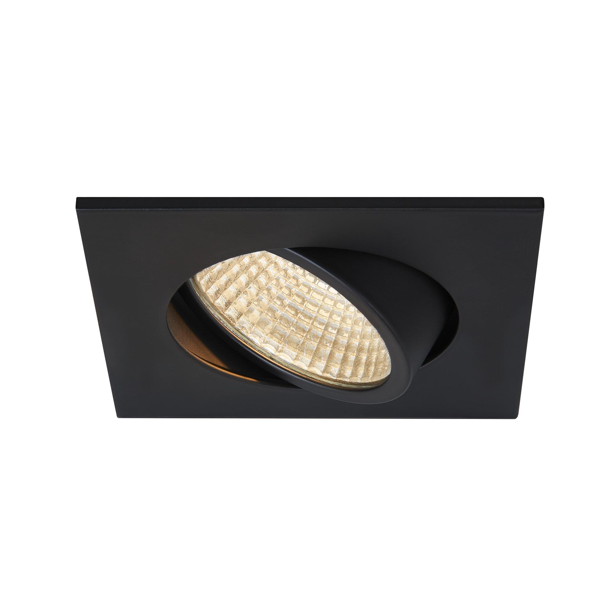 SLV new tria 68 I CS DL black square 30 LED niet uitwisselbaar inbouwspot voor laag plafond - 300lm