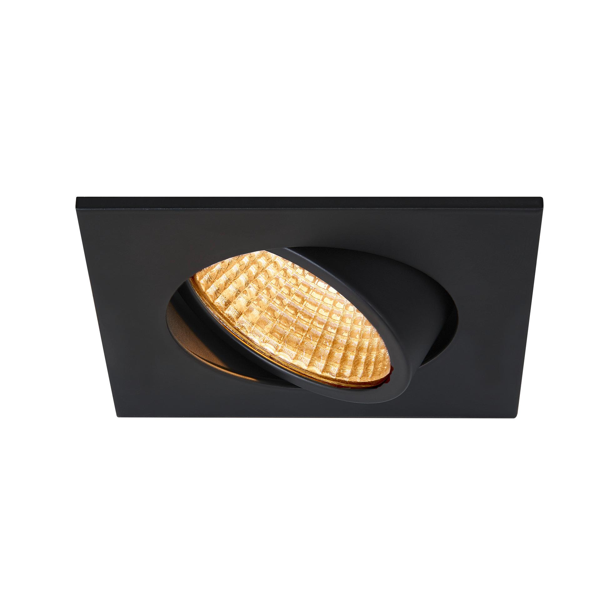 SLV new tria 68 I CS DL black square 27 LED niet uitwisselbaar inbouwspot voor laag plafond - 300lm