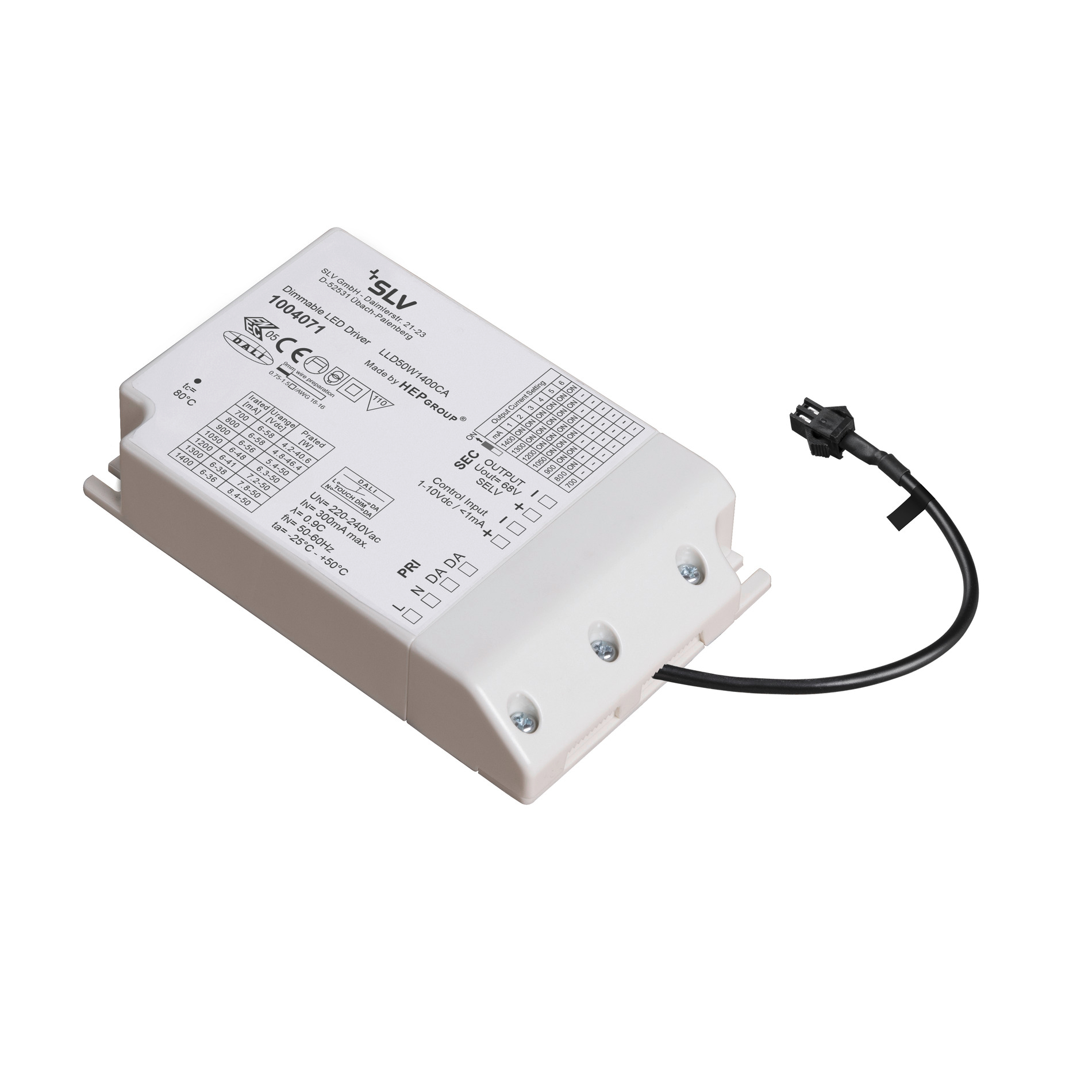 SLV SLV Led-driver DALI 12x79cm - 4,2-50W 1050mA - IP20
