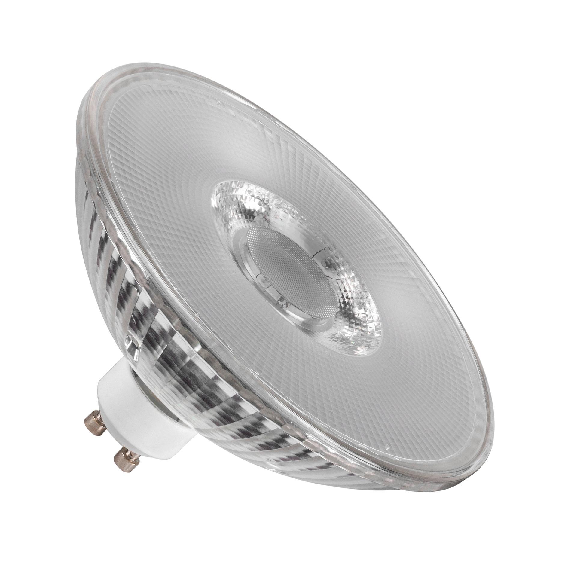 SLV QPAR111 GU10, led lichtbron transparant 8W 2700K CRI90 38°