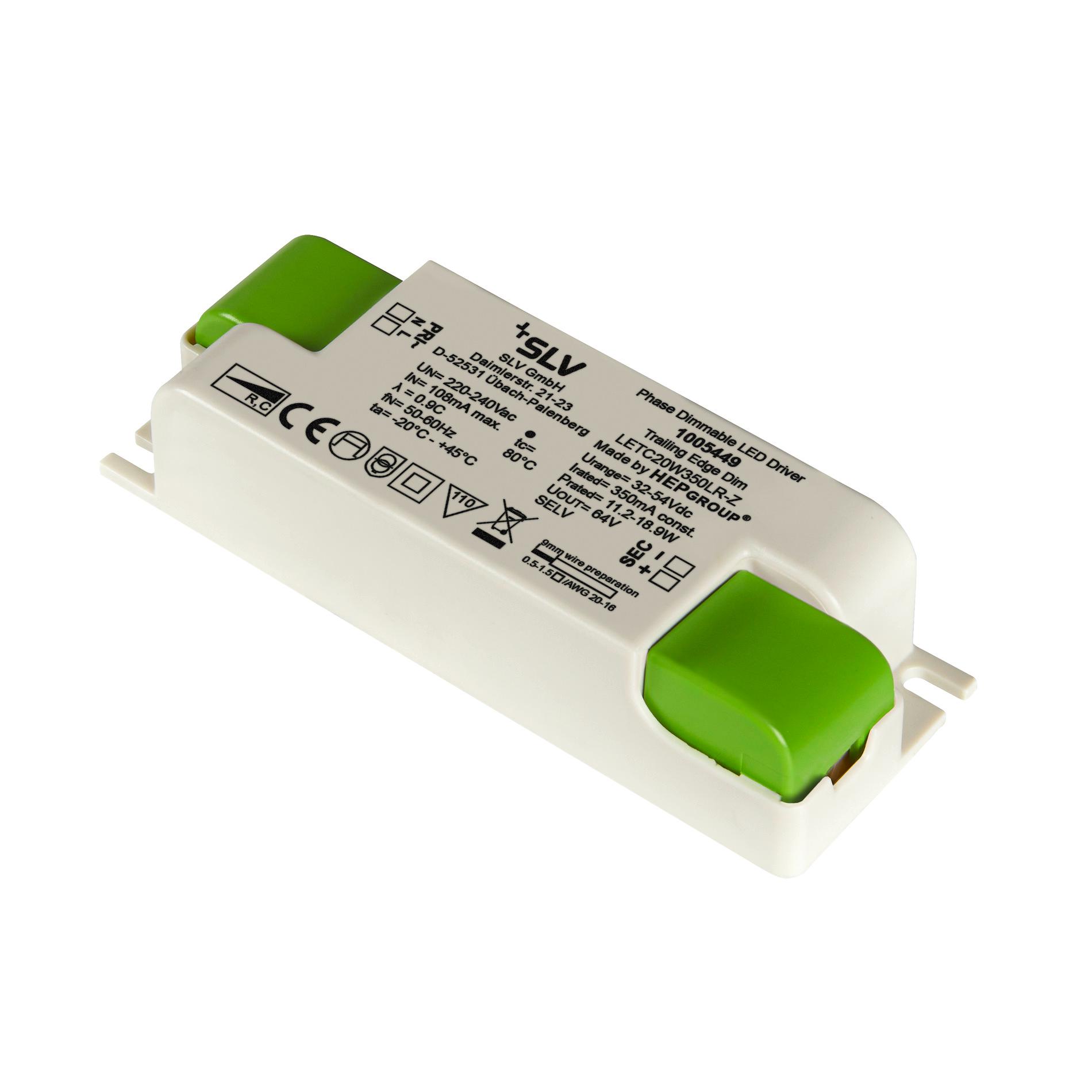 SLV LED driver 20W 350mA PHASE 12x41cm - IP20