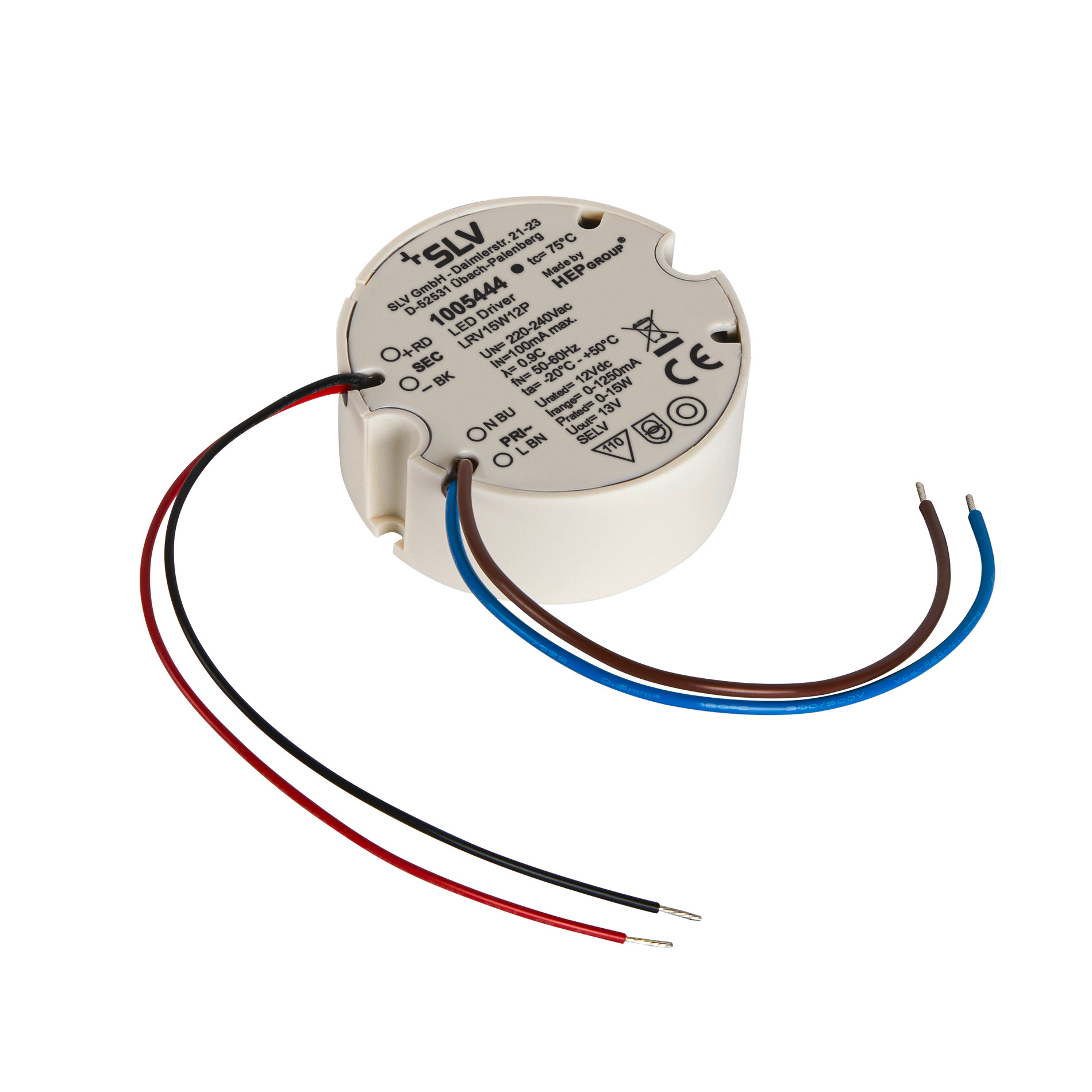 SLV SLV LED power supply 15W 12V 55x55cm - IP20