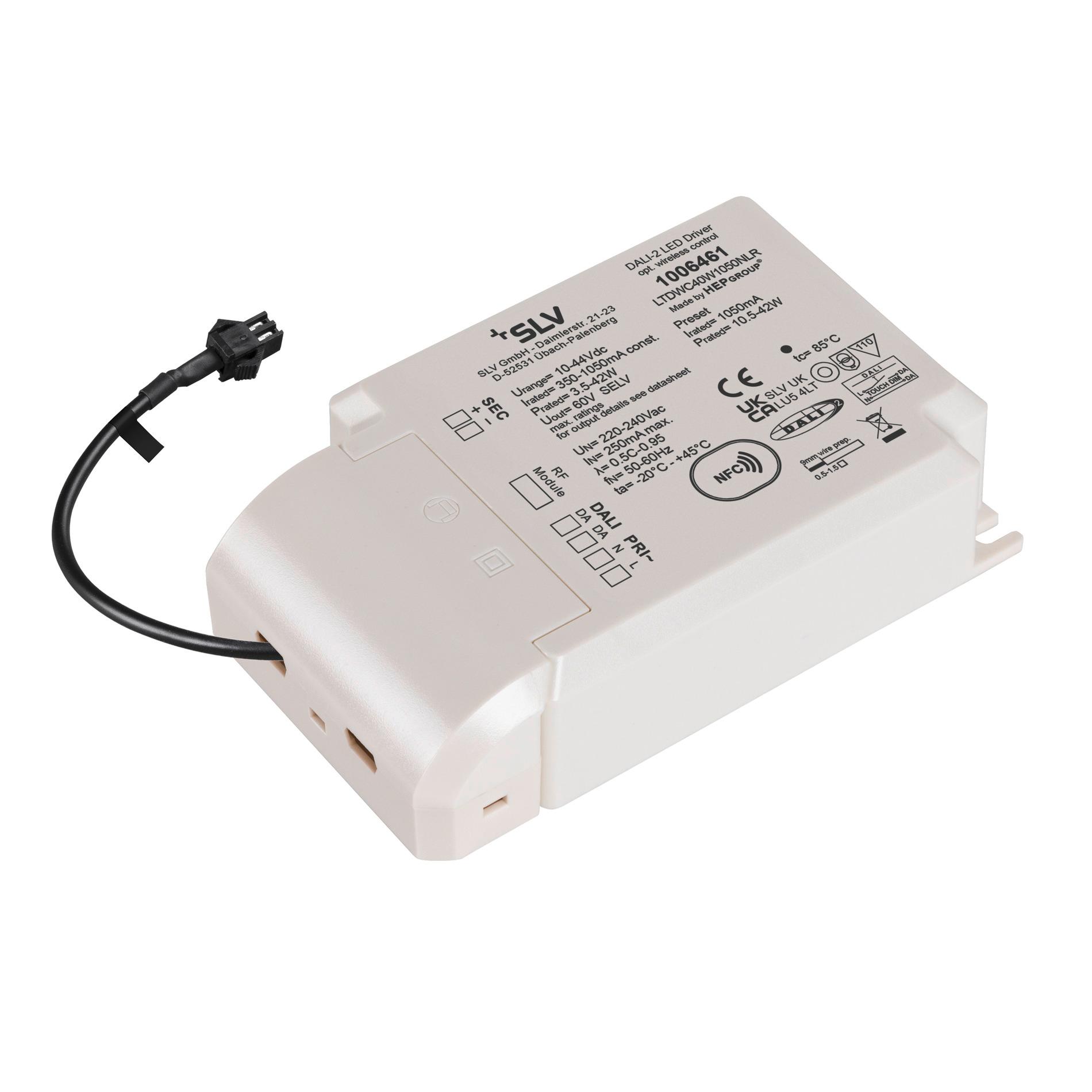 SLV LED driver 42W 1050mA Numinos DALI 12x79cm - IP20