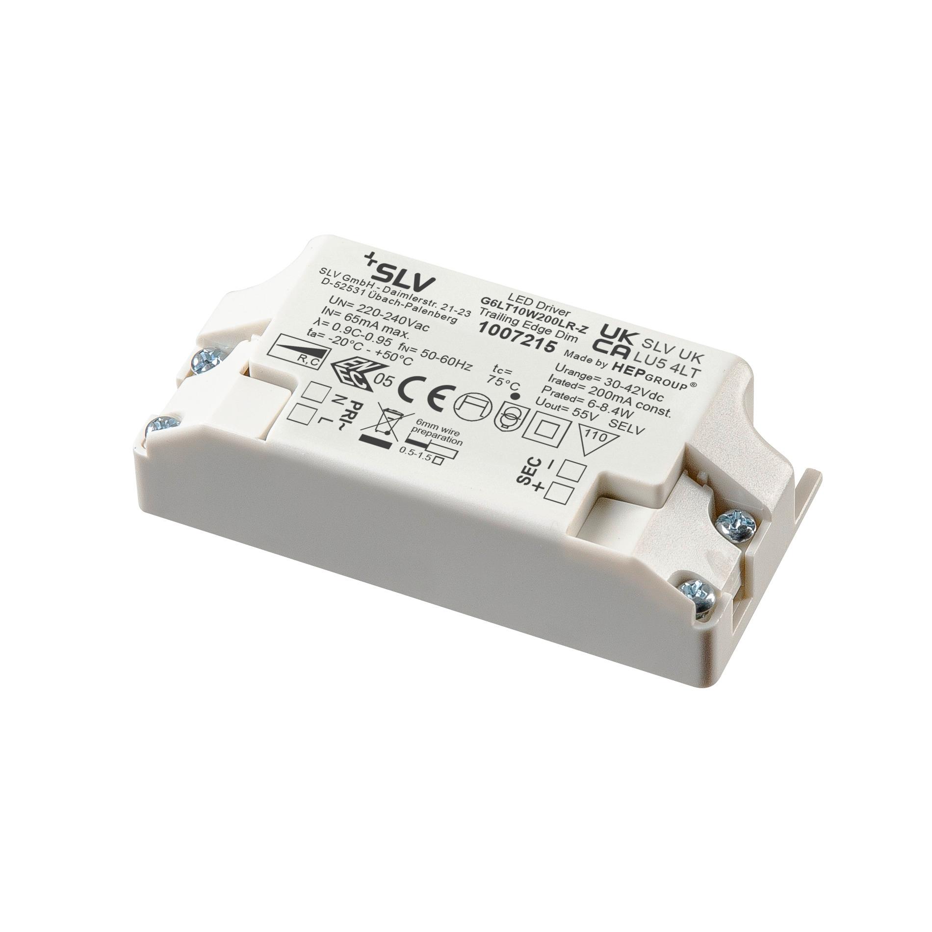 SLV Led driver 10 W 200 mA PHASE 85x41cm - 10W - IP20