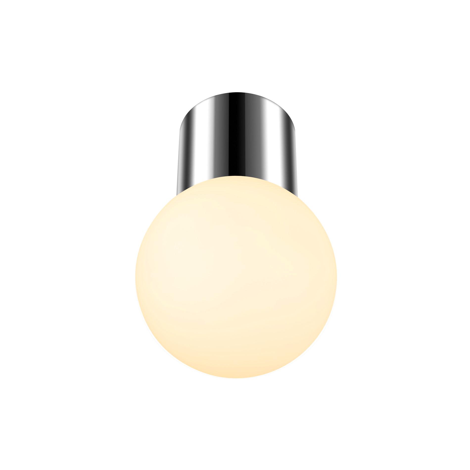 SLV varyt CL E14 chroom PLAF ROND CHR LED uitwisselbaar armatuur 12x12cm - 6W - IP44 - dimbaar