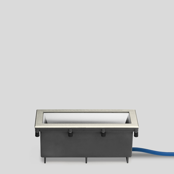 BEGA BEGA Grondinbouwarmatuur edelstaal 12x24cm - 735lm - 6.7W - 3000K - IP67