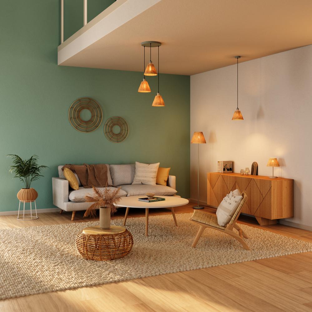 LEDVANCE Decor Raffia Table E27 Green