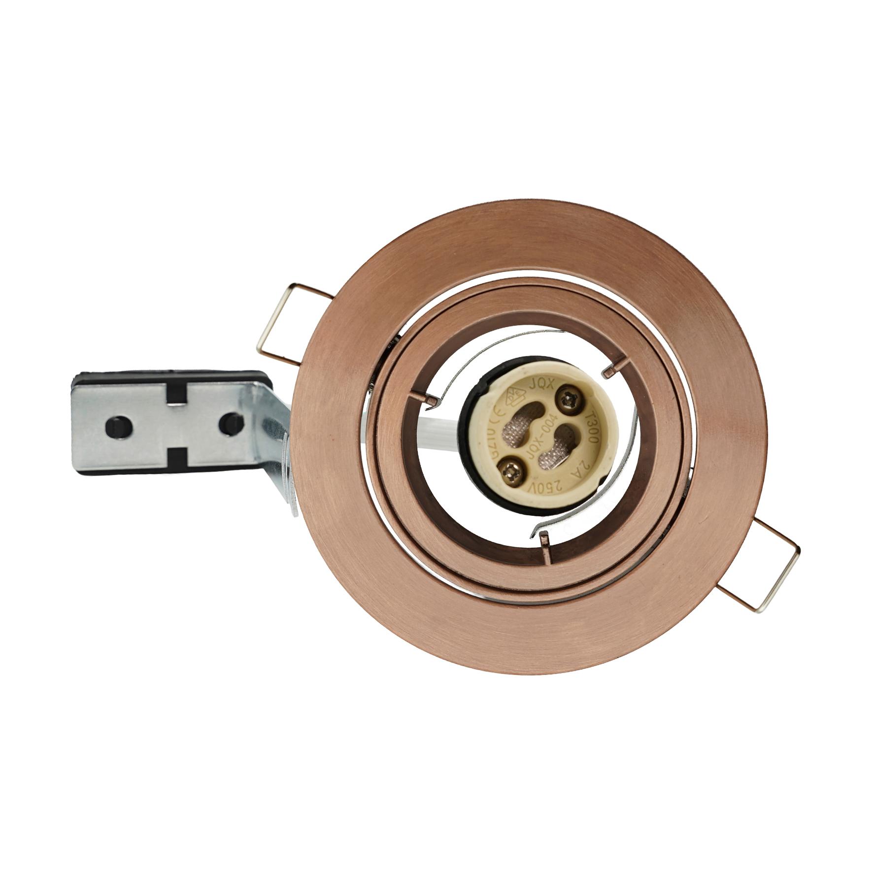 Bailey Spot GU10 Set Rosé Koper Geborsteld Aluminium Verstelbaar