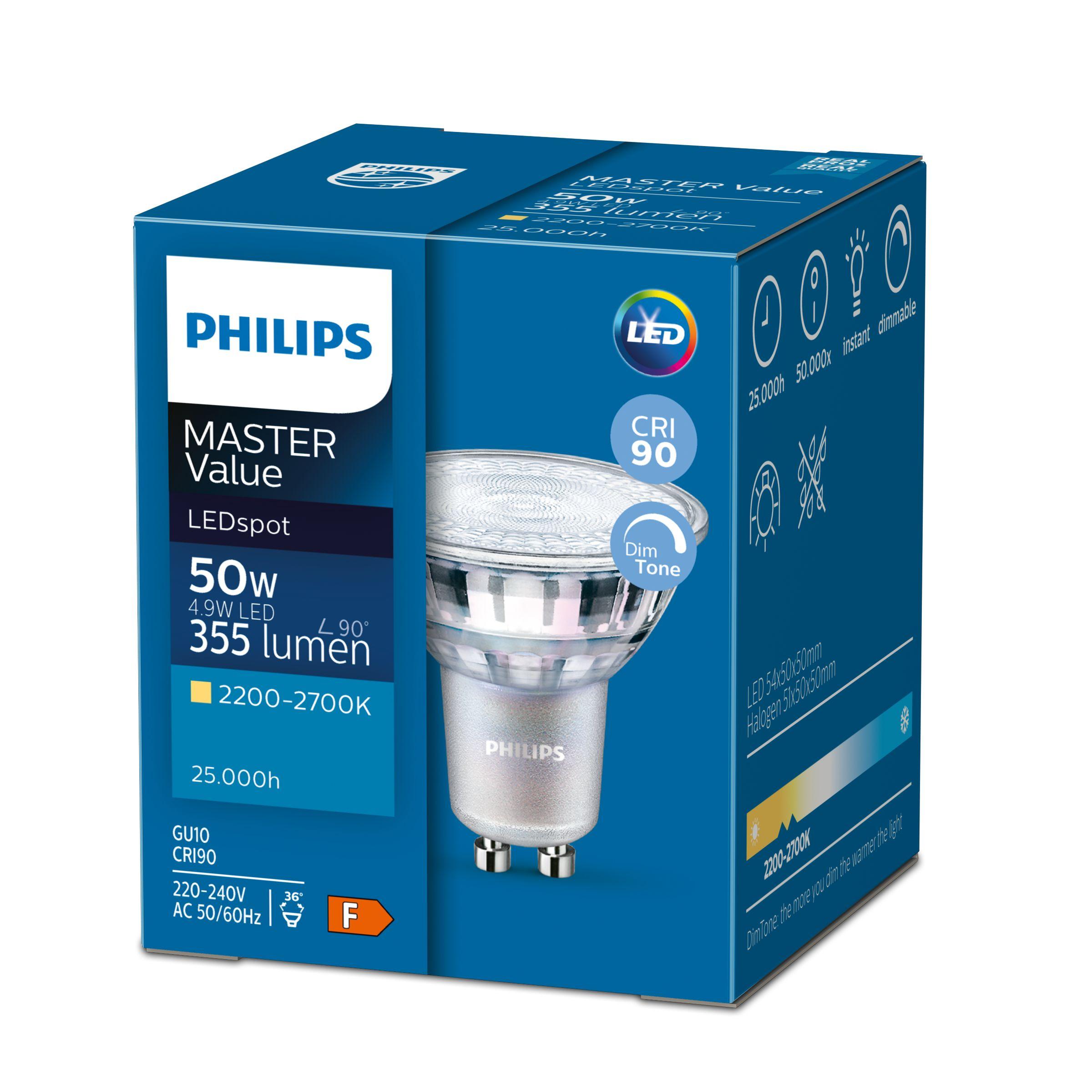 PHILIPS MAS LED spot wit 54cm - 3000K - IP20