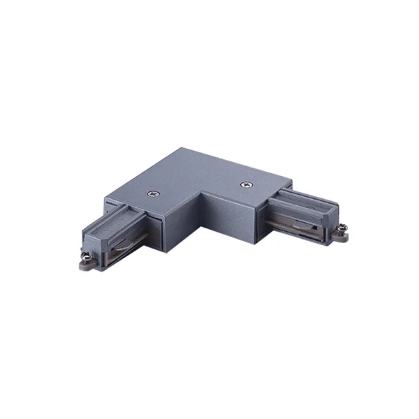Lumiparts Lumiparts Bocht 1-fase 90° aarde extern zilvergrijs