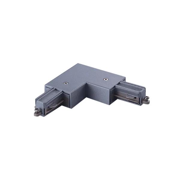 Lumiparts Bocht 1-fase 90° aarde intern zilvergrijs