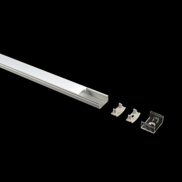 Lumiparts Alupro Curve eindkap open voor profiel 2m opbouw 8mm foto 1