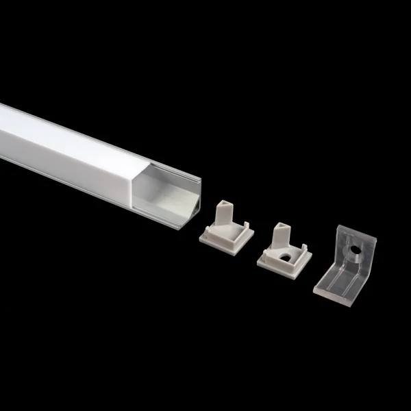 Lumiparts Lumiparts Alupro Hoekprofiel 16mm montageclip rond en vierkant