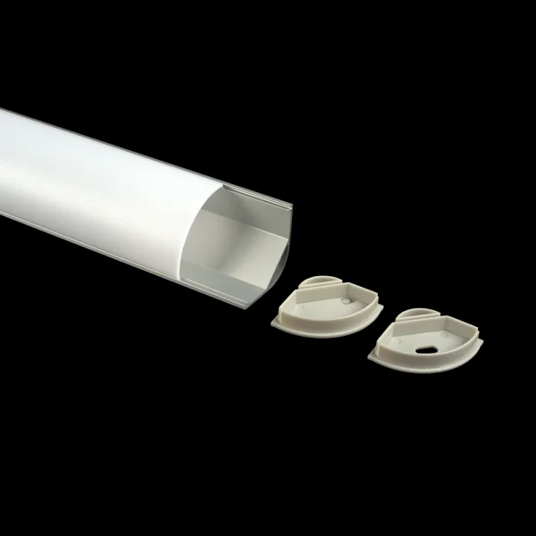 Lumiparts Lumiparts Alupro Hoekprofiel 30mm eindkap open rond