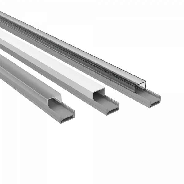 Lumiparts Alupro Click afscherming vierkant PMMA transparant, 2m foto 1