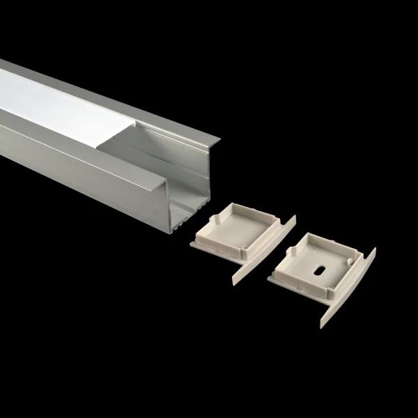 Lumiparts Alupro XL eindkap open voor profiel 2m inbouw
