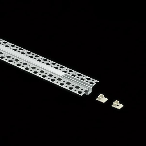 Lumiparts Alupro Plus Plaster S eindkap (2 stuks, 1 open, 1 gesloten) voor profiel Trimless