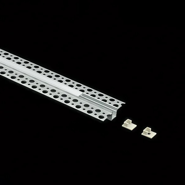 Lumiparts Alupro Plus Plaster S eindkap (2 stuks, 1 open, 1 gesloten) voor profiel Trimless foto 1