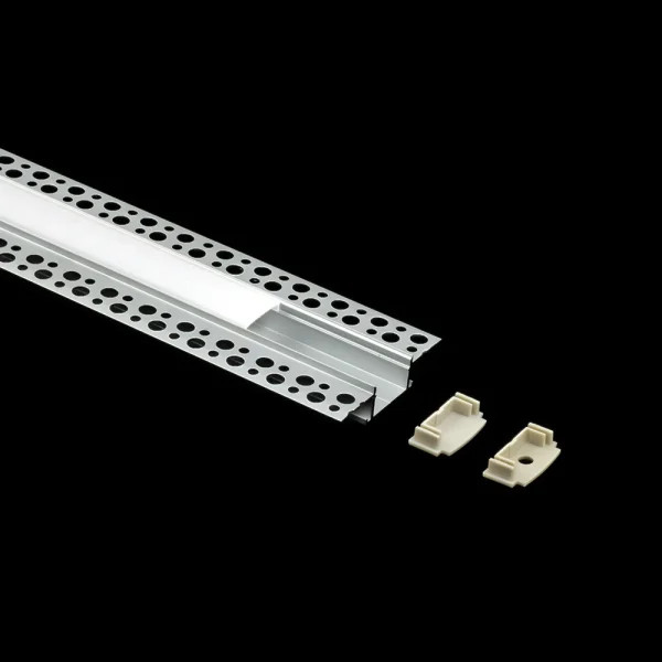 Lumiparts Alupro Plus Plaster W eindkap (2 stuks, 1 open, 1 gesloten) voor profiel Trimless foto 1
