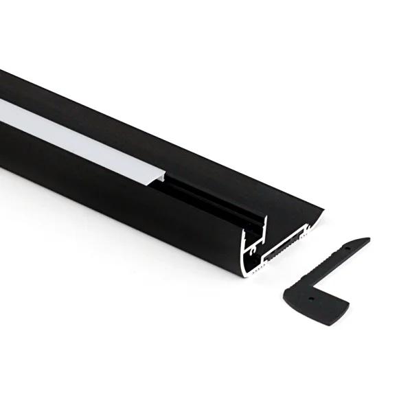 Lumiparts Alupro Plus Stairs R eindkap (2 stuks, 1 open, 1 gesloten) voor profiel opbouw