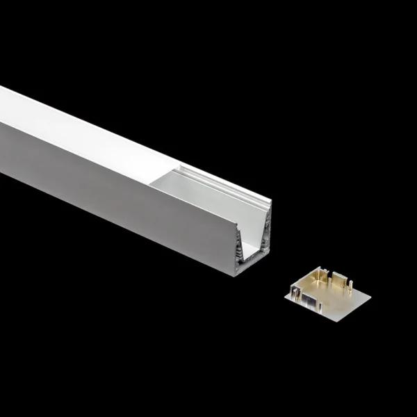Lumiparts Alupro Plus XLC eindkap gesloten (2 stuks) voor profiel opbouw
