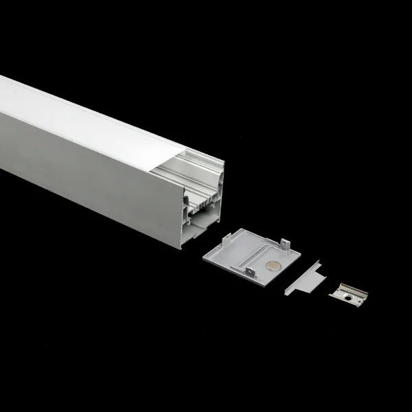 Lumiparts Alupro Plus XLM eindkap gegoten, gesloten (2 stuks) voor profiel opbouw foto 1